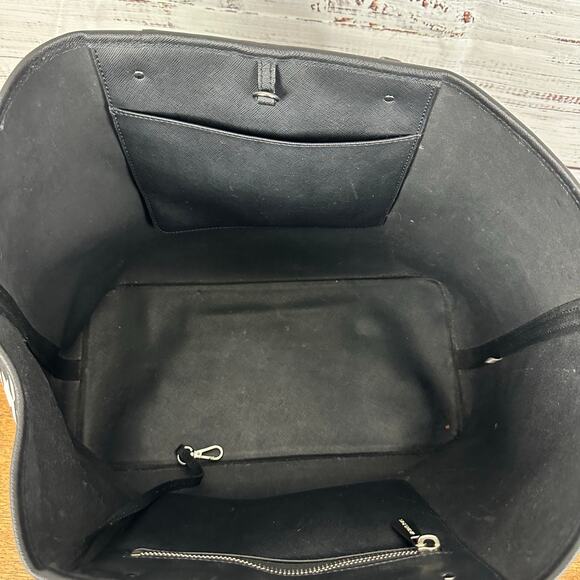 Michael Kors Black And White Houndstooth Large Tote Purse Shoulder Bag CLEAN - Picture 11 of 14